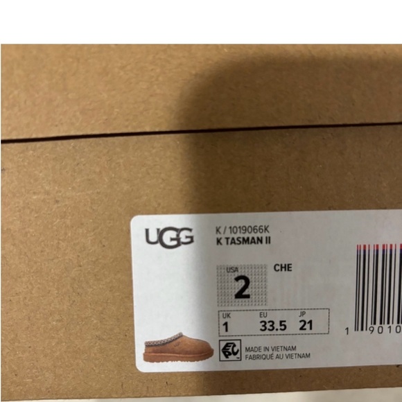 UGG Tasman II Slipper Big Kids Suede Upper 1019066K Chestnut 100% Original New - Picture 13 of 14